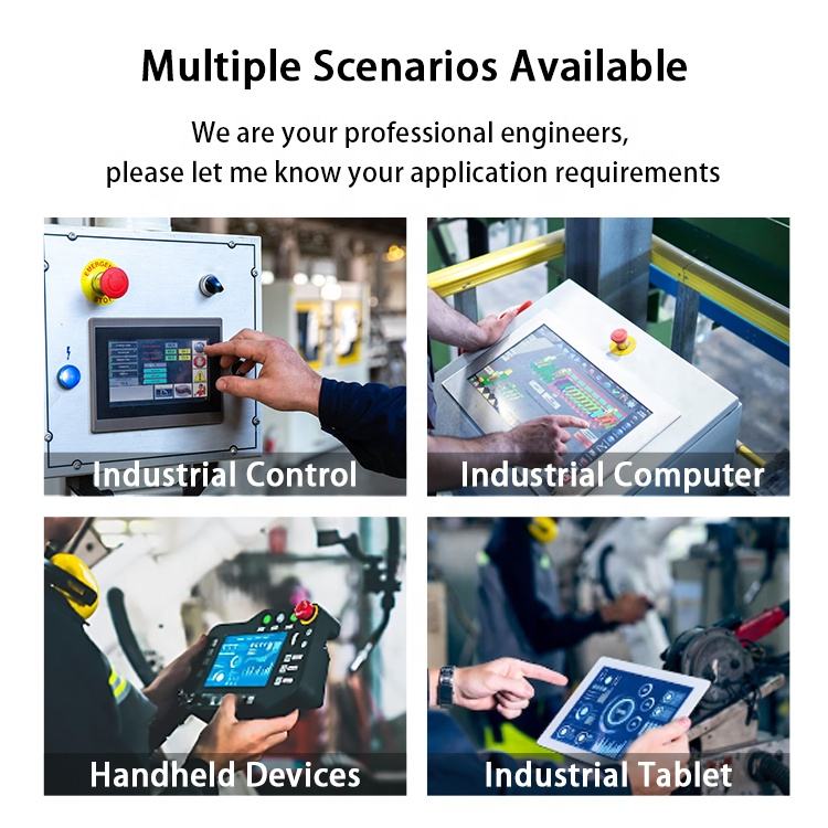 Yunlea benutzerdefinierte Größe Form Touch Glass 7 10.1 15.6 18.5 21.5 Zoll USB PCAP kapazitiven Touchscreen Panel für industrielle Smart Home