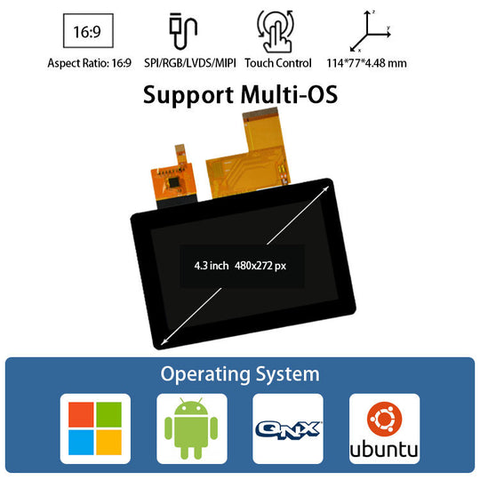 4.3" TFT LCD Touch Display