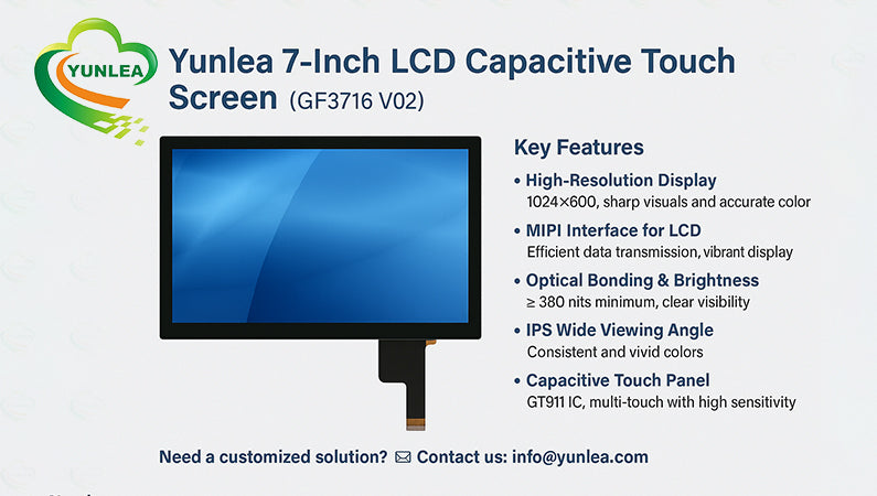Yunlea 7 Inch LCD Capacitive Touch Screen (GF3716 V02)