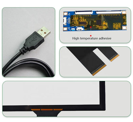 Yunlea benutzerdefinierte Größe Form Touch Glass 7 10.1 15.6 18.5 21.5 Zoll USB PCAP kapazitiven Touchscreen Panel für industrielle Smart Home