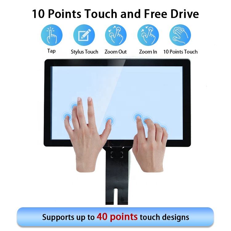 Large Winter Gloves Touch Sensor Glass Panel Controller USB Android Capacitive Touch Screen Panel For Industrial Kiosk