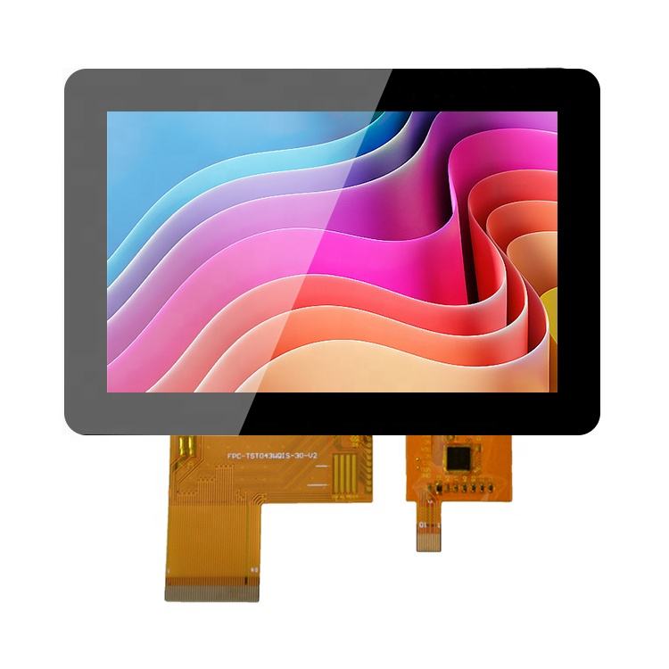 Smart Home 4.3 inch High Resolution 24 bit RGB 800*480 LCD Display Capacitive LCD Touch Screen